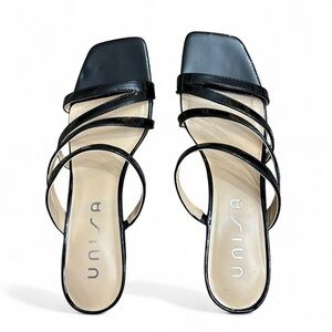 Unisa Black Women's Block Heel Sandals